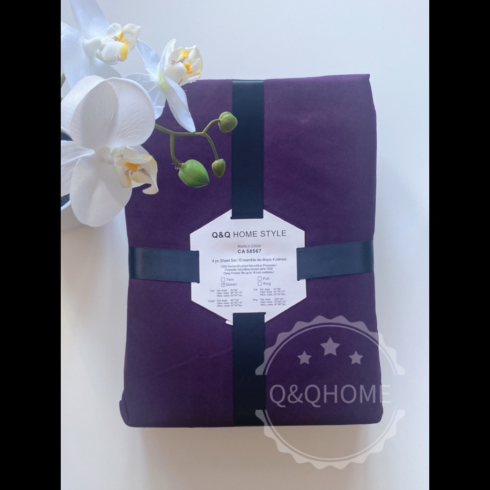 4PC Super Soft Sheet Set in purple